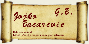 Gojko Bačarević vizit kartica